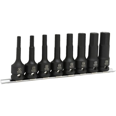 Dynamic Tools 1/2" Drive 8 Piece Metric Hex Head Bit Impact Socket Set D018103